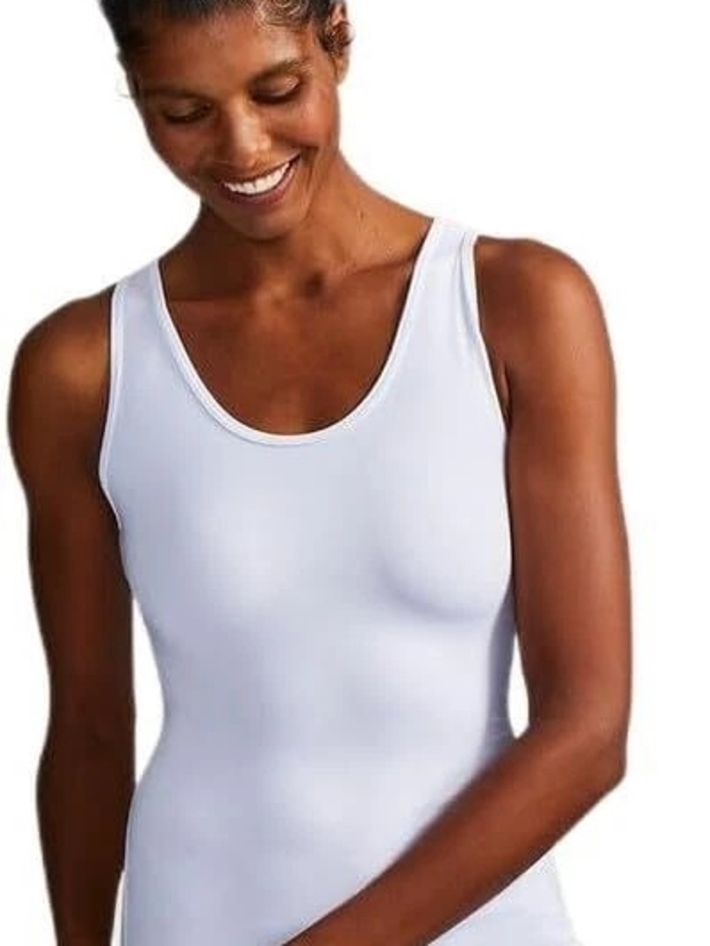 Tommie Copper Znergy White Racerback Tank Scoop Neck Breathable 2XL
